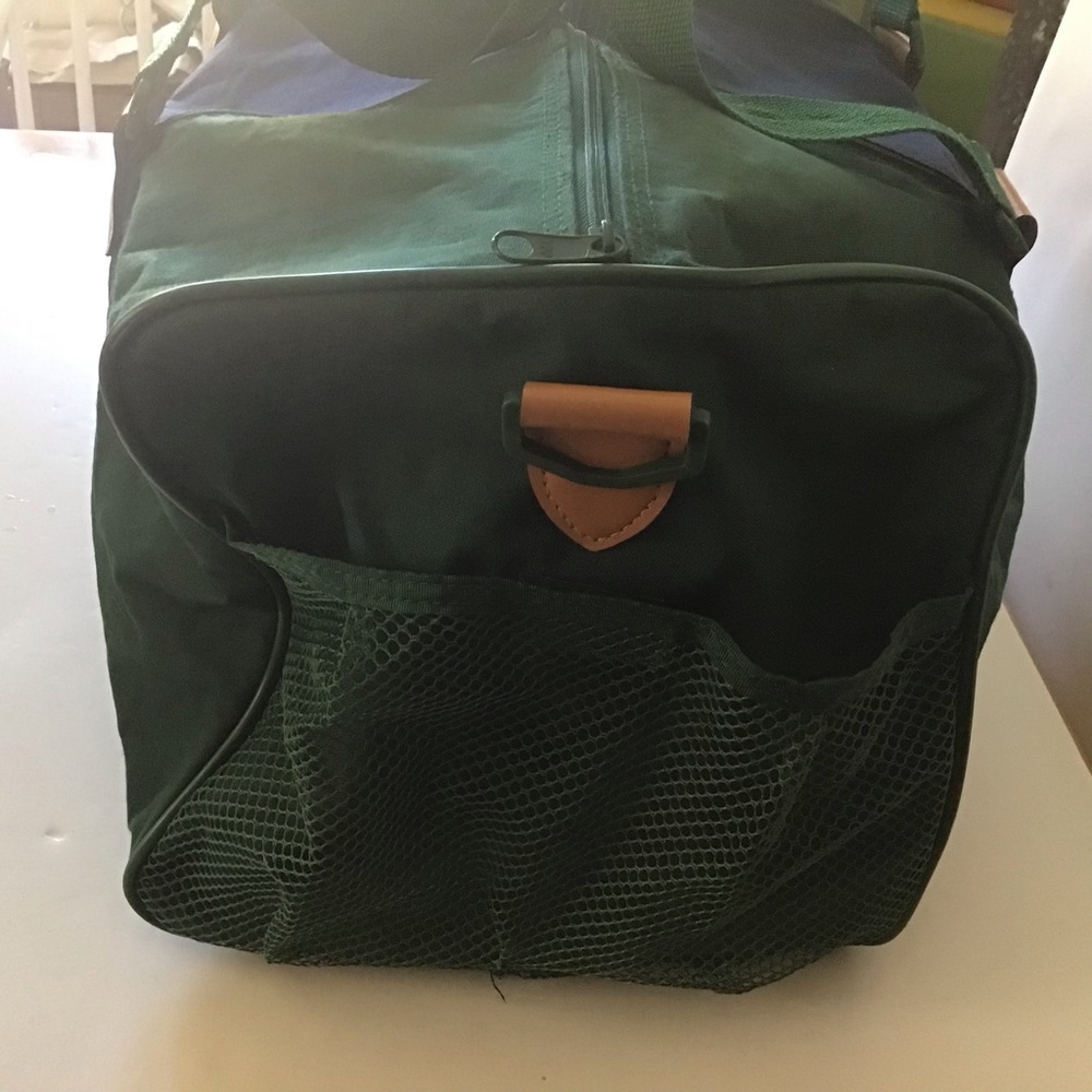 Alexander Julian Colours Men’s Canvas Duffle Bag Hunter Green & Dk Blue Unisex - Picture 6 of 15